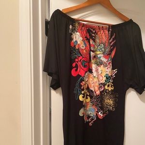 Black off the shoulder dress